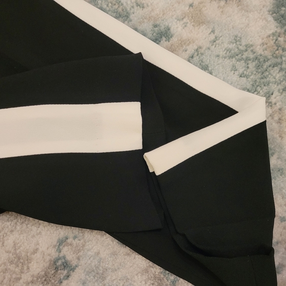 Wilfred White Stripe Conan Terado Size 00 Black Tapered Pants - Picture 3 of 4